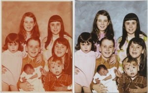 Family of 7 kids before and after