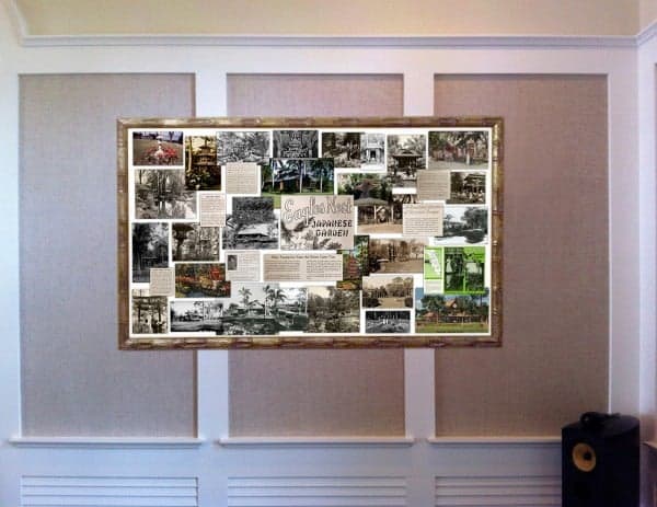 3D Collage framed with bamboo
